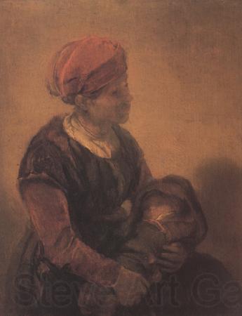 Barent fabritius Woman with a Child in Swaddling Clothes (mk33) France oil painting art